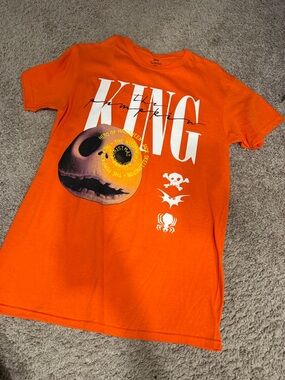 Orange- The Nightmare Before Christmas- 'KING' Graphic Tee - S- nwot